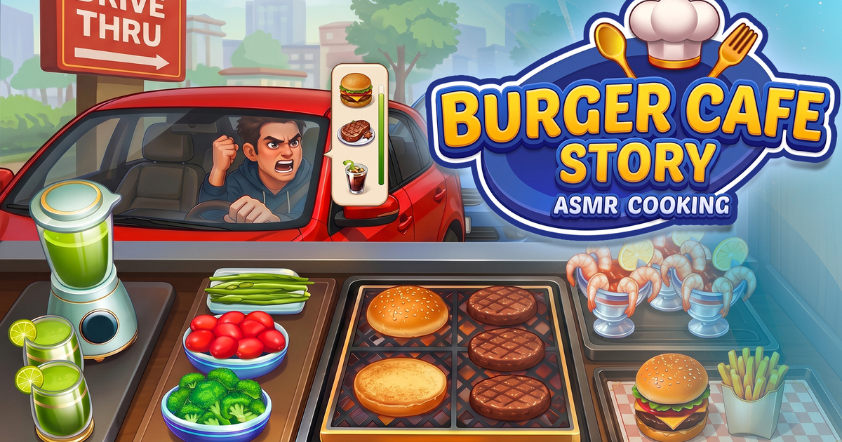 Burger Cafe Story ASMR Cooking